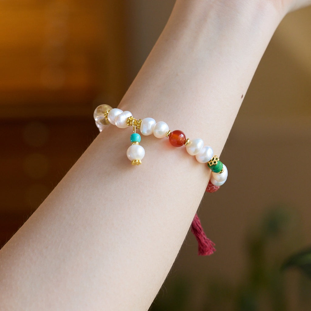 Duo Bao Pearl & Multi-Gemstone Bracelet
