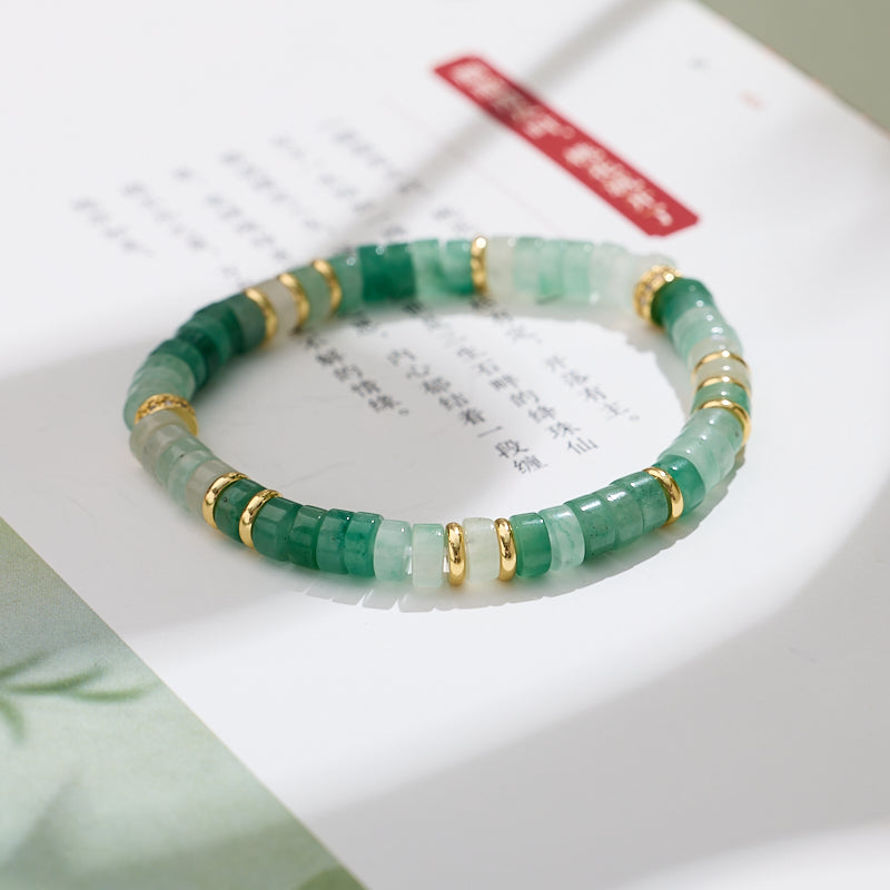 Gradient Green Aventurine Abacus Bracelet