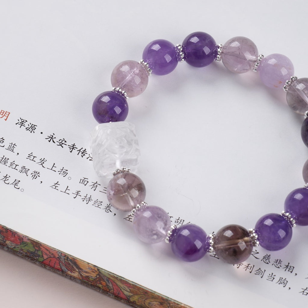 Amethyst & Super Seven Quartz Bracelet