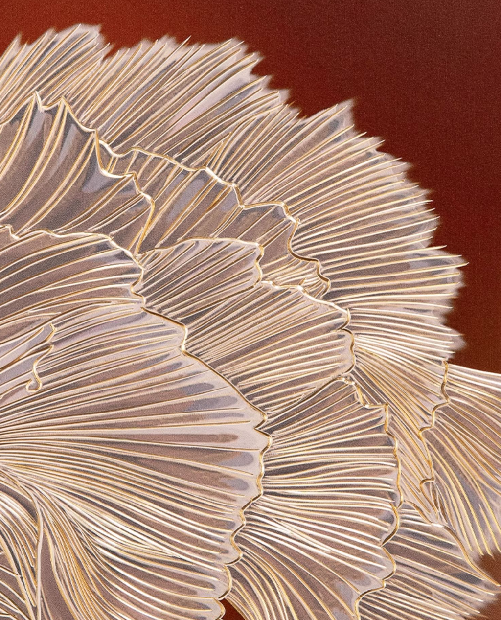 "Golden Koi" Brass Wall Art