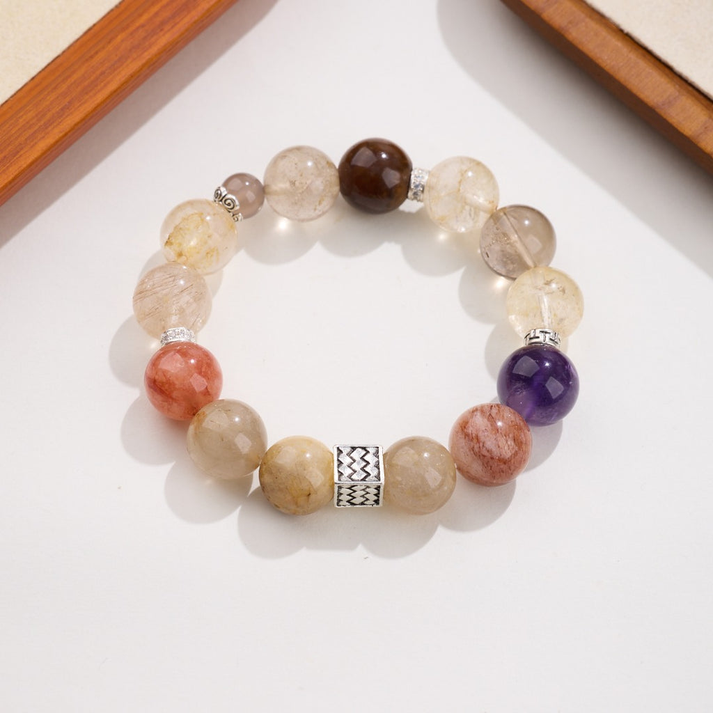 Super Seven & Mixed Quartz Beaded Bracelet