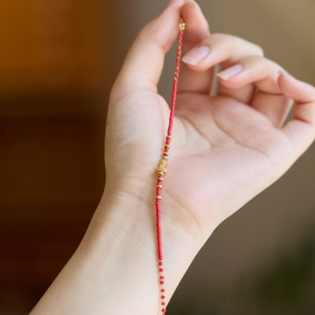 Ultra-Fine Matte Red Liuli Bracelet