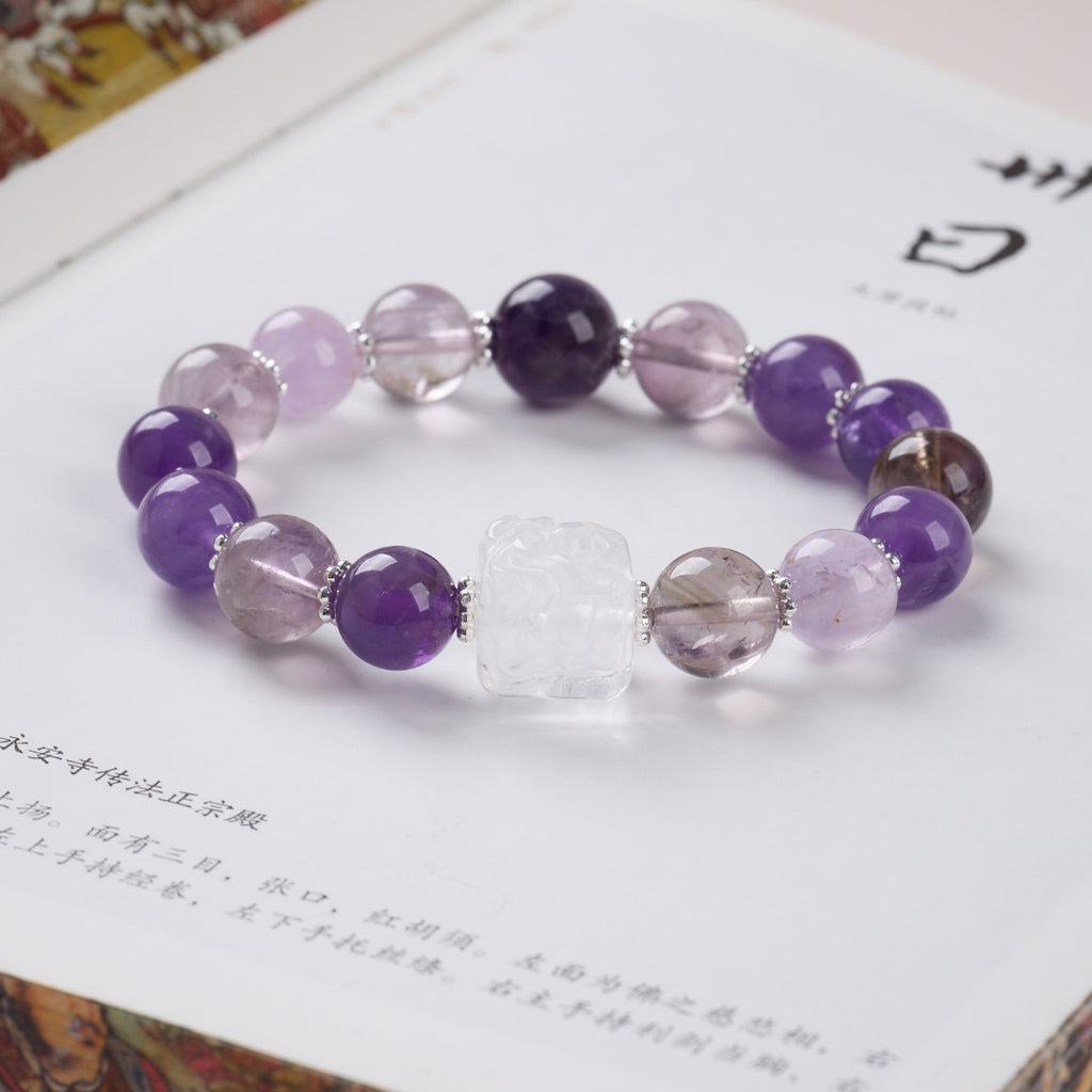 Amethyst & Super Seven Quartz Bracelet