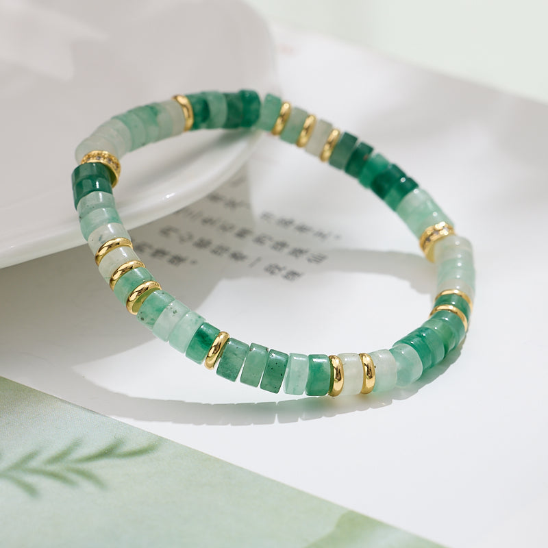 Gradient Green Aventurine Abacus Bracelet
