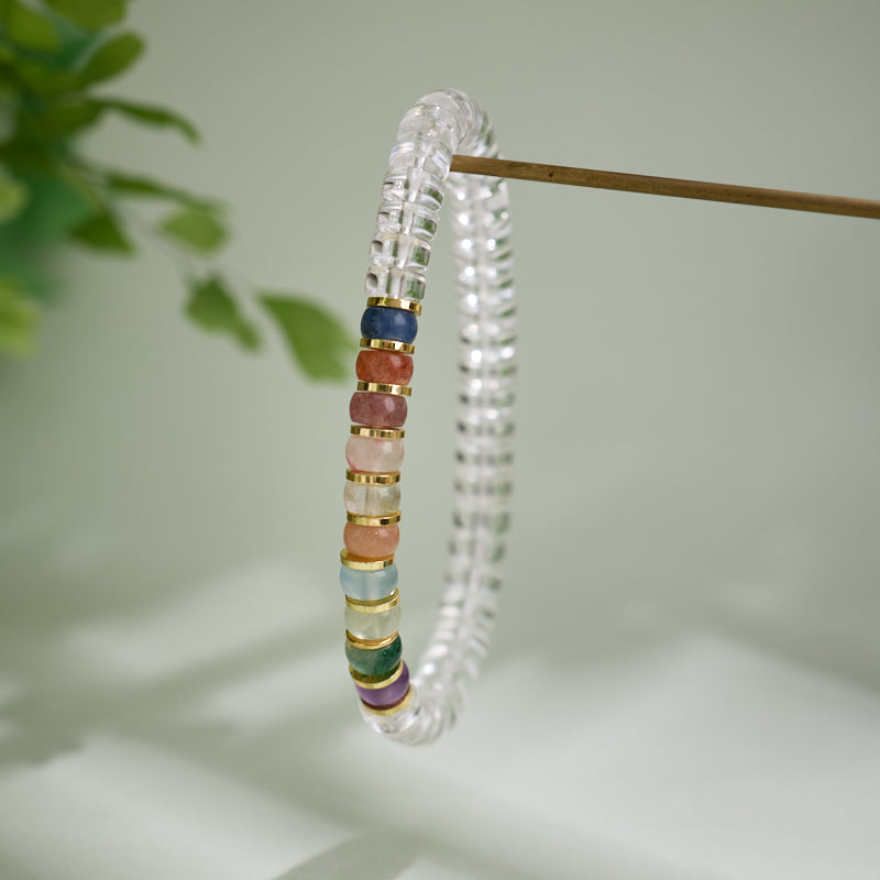 Prism Quartz & Mixed Gemstone Bracelet