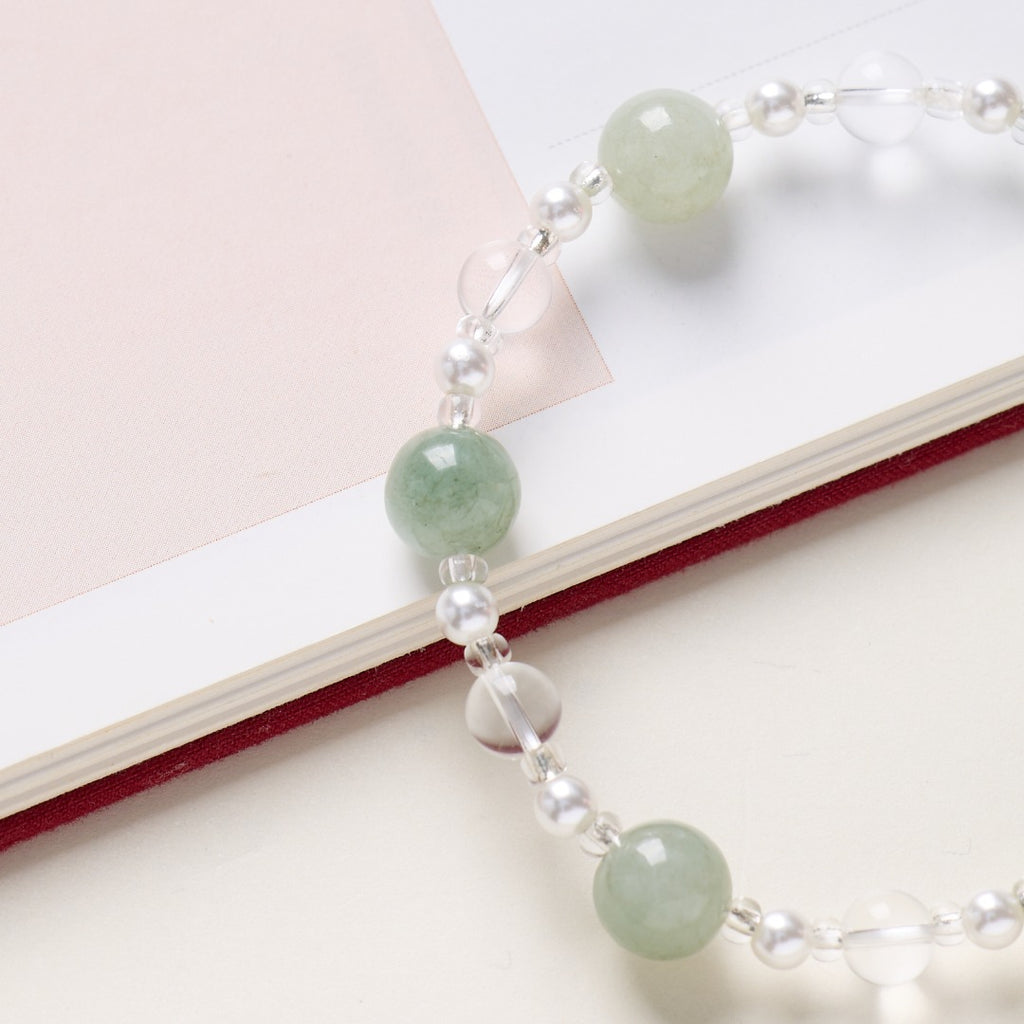 Green Aventurine & Quartz Pearl Bracelet