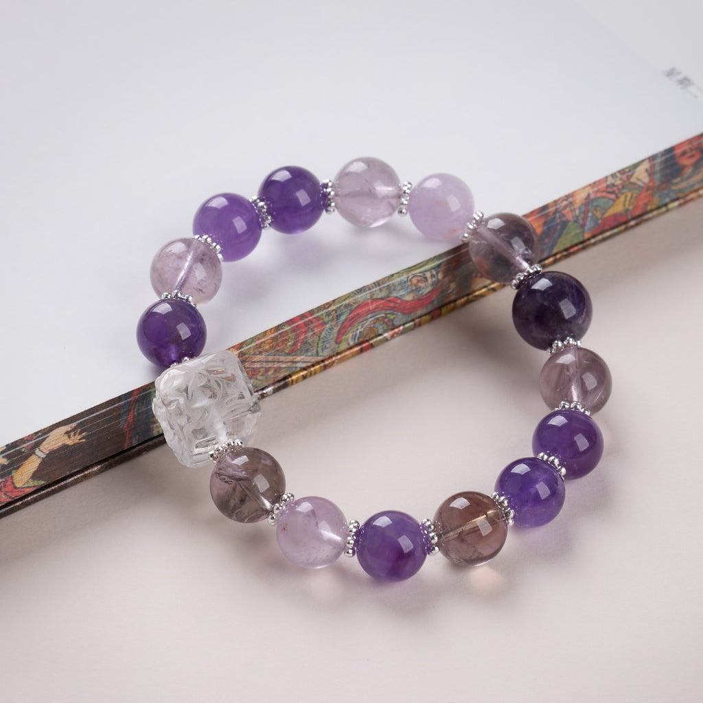 Amethyst & Super Seven Quartz Bracelet