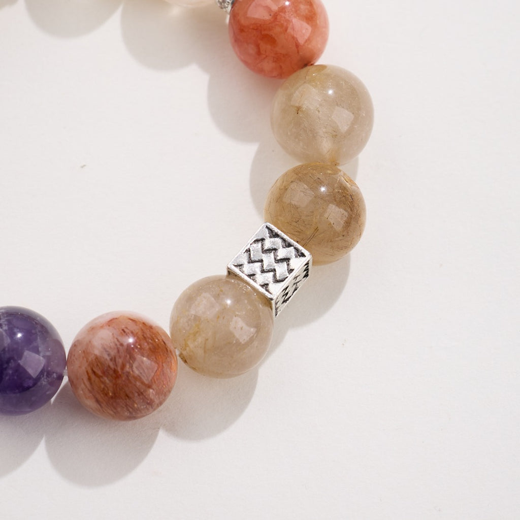 Super Seven & Mixed Quartz Beaded Bracelet