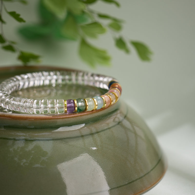 Prism Quartz & Mixed Gemstone Bracelet