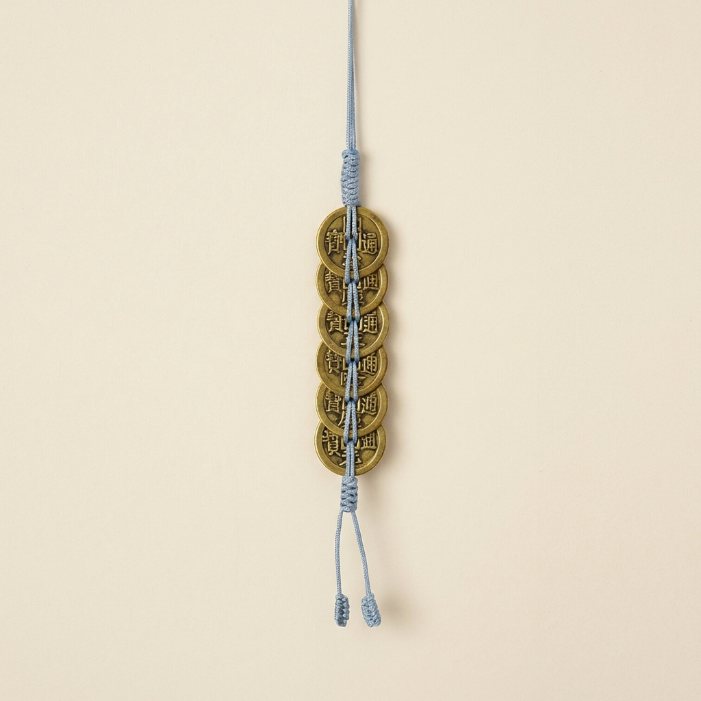 Premium Solid Brass Six Emperor Coins Amulet