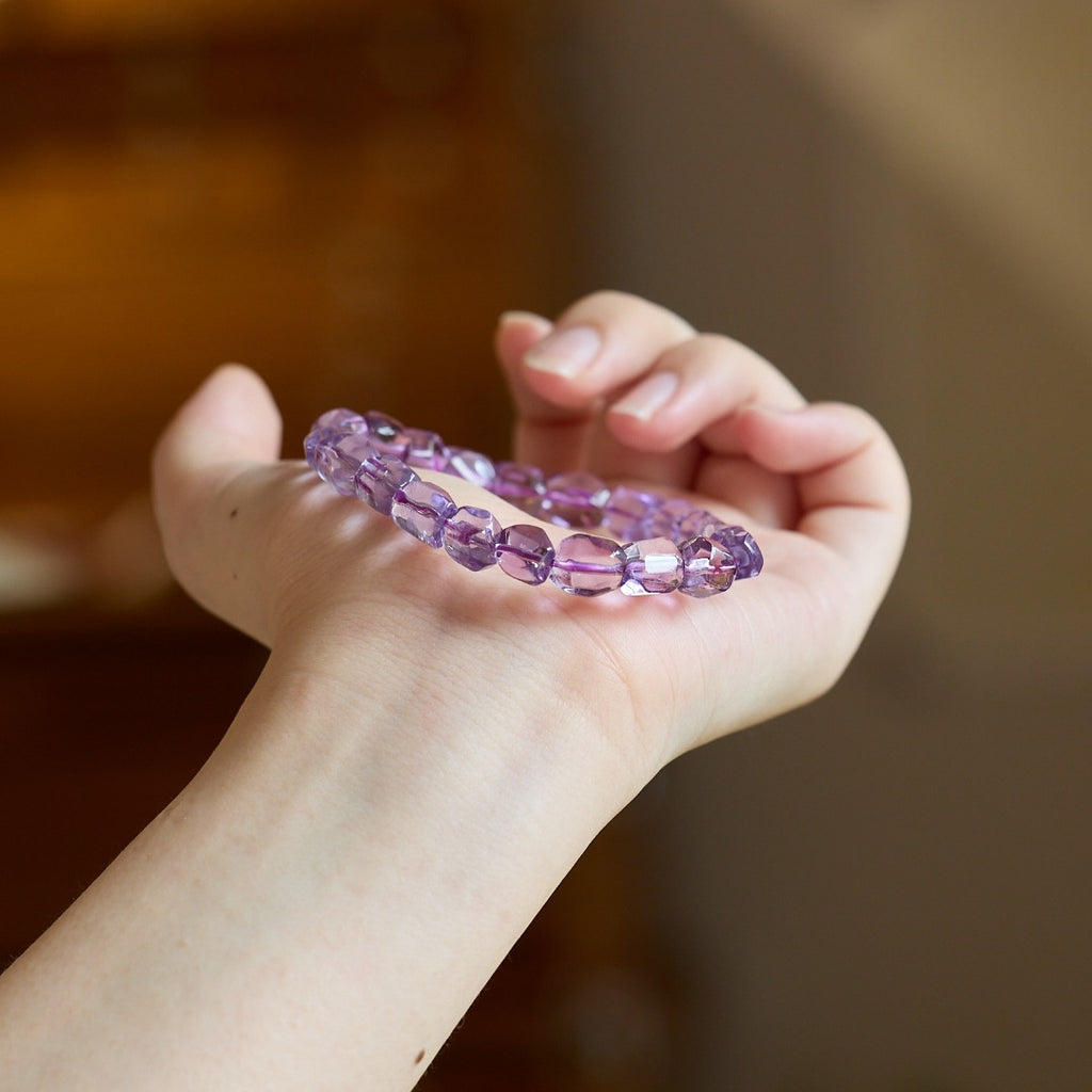 Natural Amethyst Faceted Bracelet