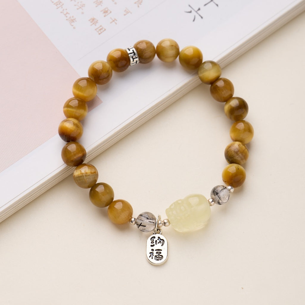 Golden Tiger Eye & Lemon Quartz Bracelet
