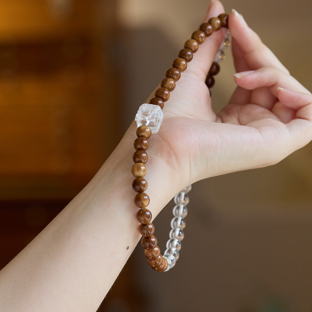 Natural Quartz & Earth Tone Bracelet