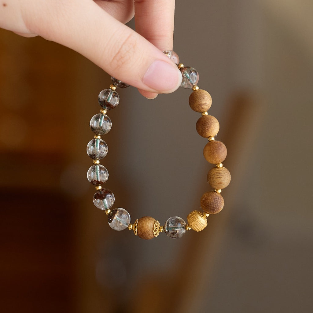 Green Phantom & Qinan Agarwood Bracelet
