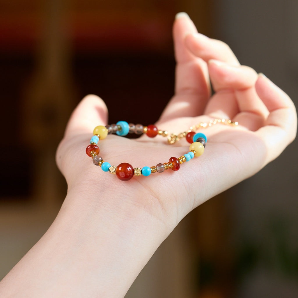 Multi-Gemstone Agate & Turquoise Bracelet