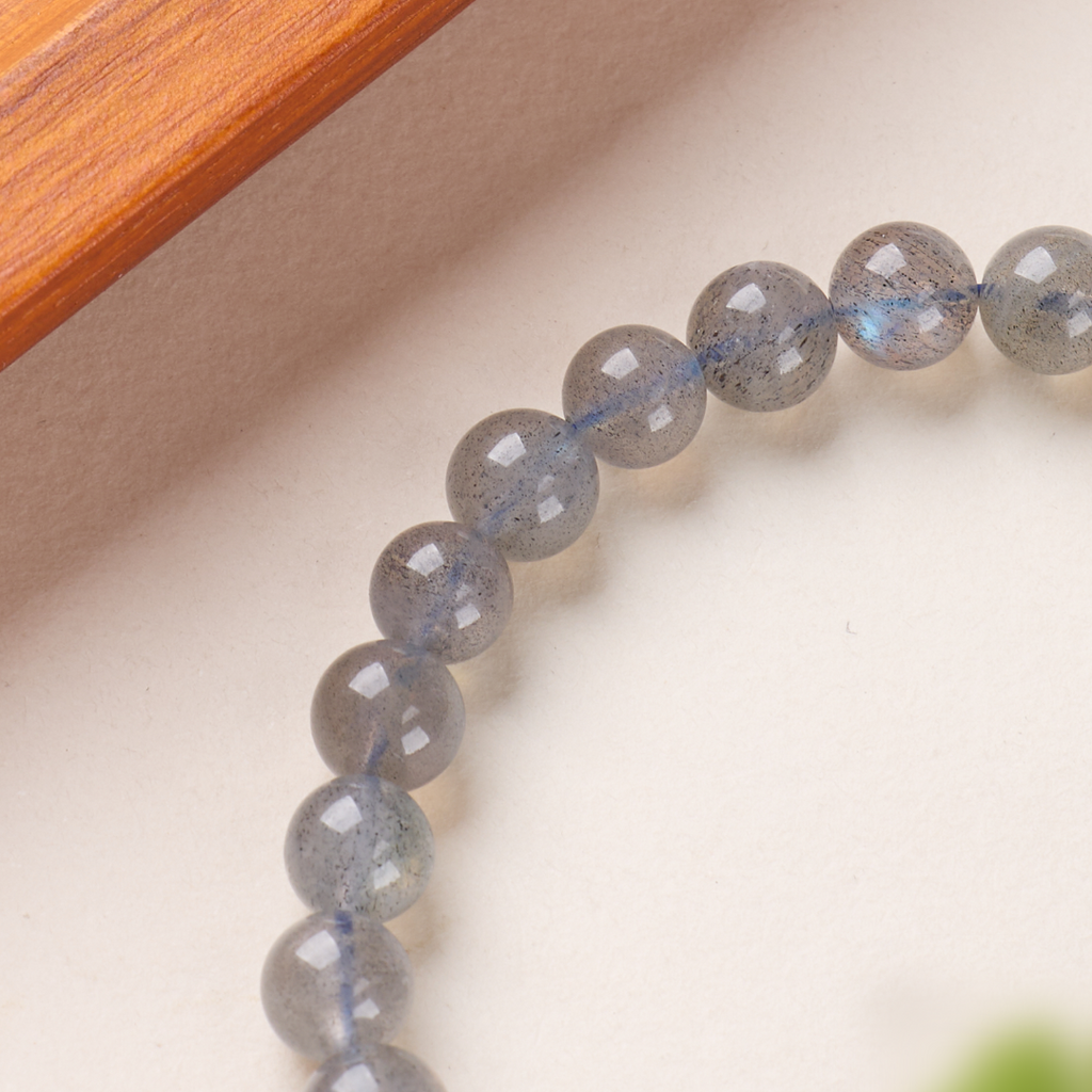 Grey Moonstone Gold Gourd Bracelet