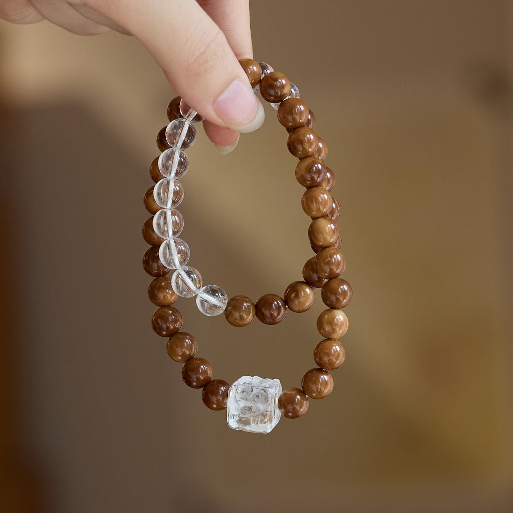 Natural Quartz & Earth Tone Bracelet