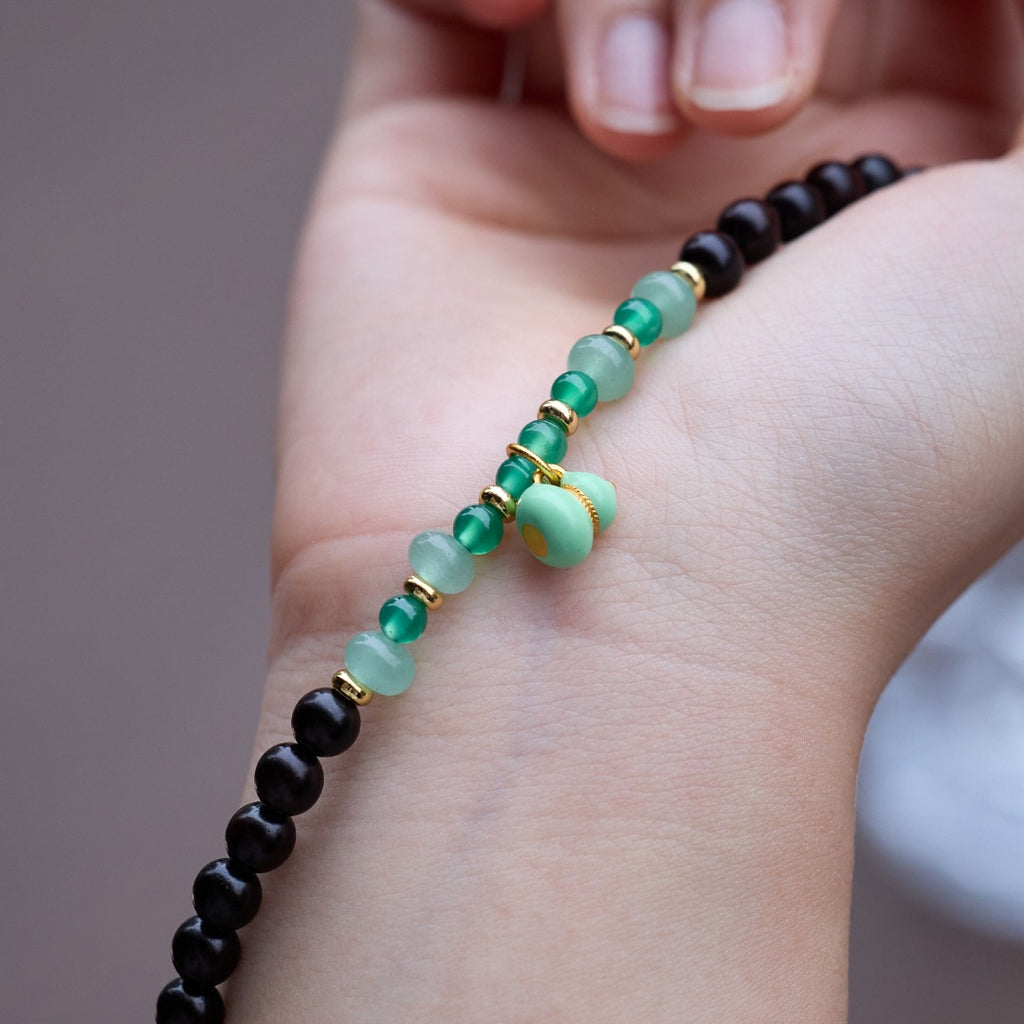 Zitan & Agate Lotus 108 Bead Bracelet