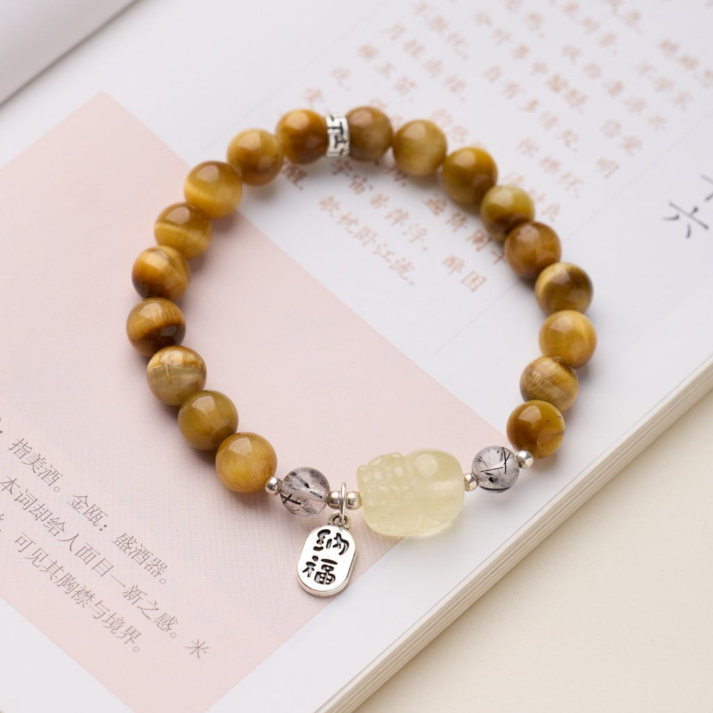 Golden Tiger Eye & Lemon Quartz Bracelet