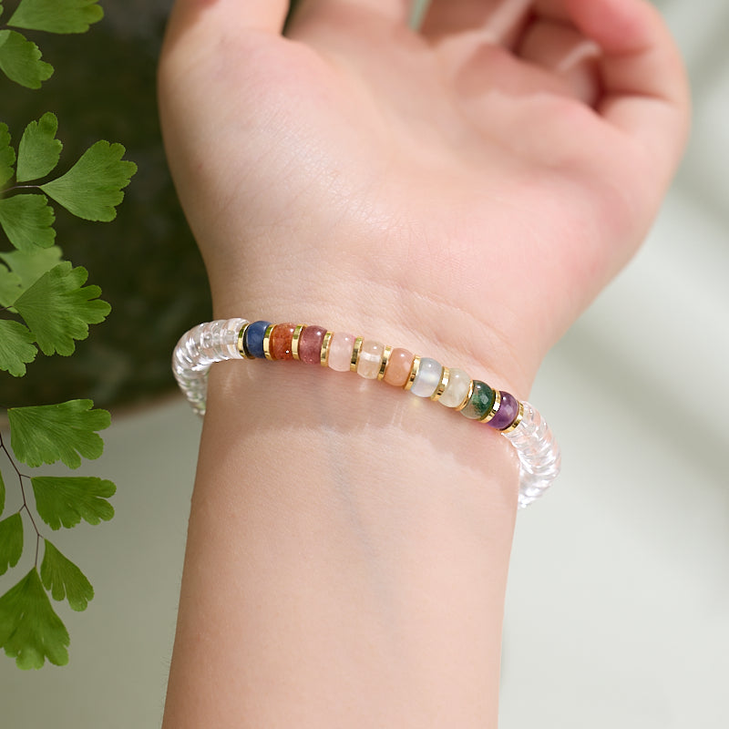 Prism Quartz & Mixed Gemstone Bracelet