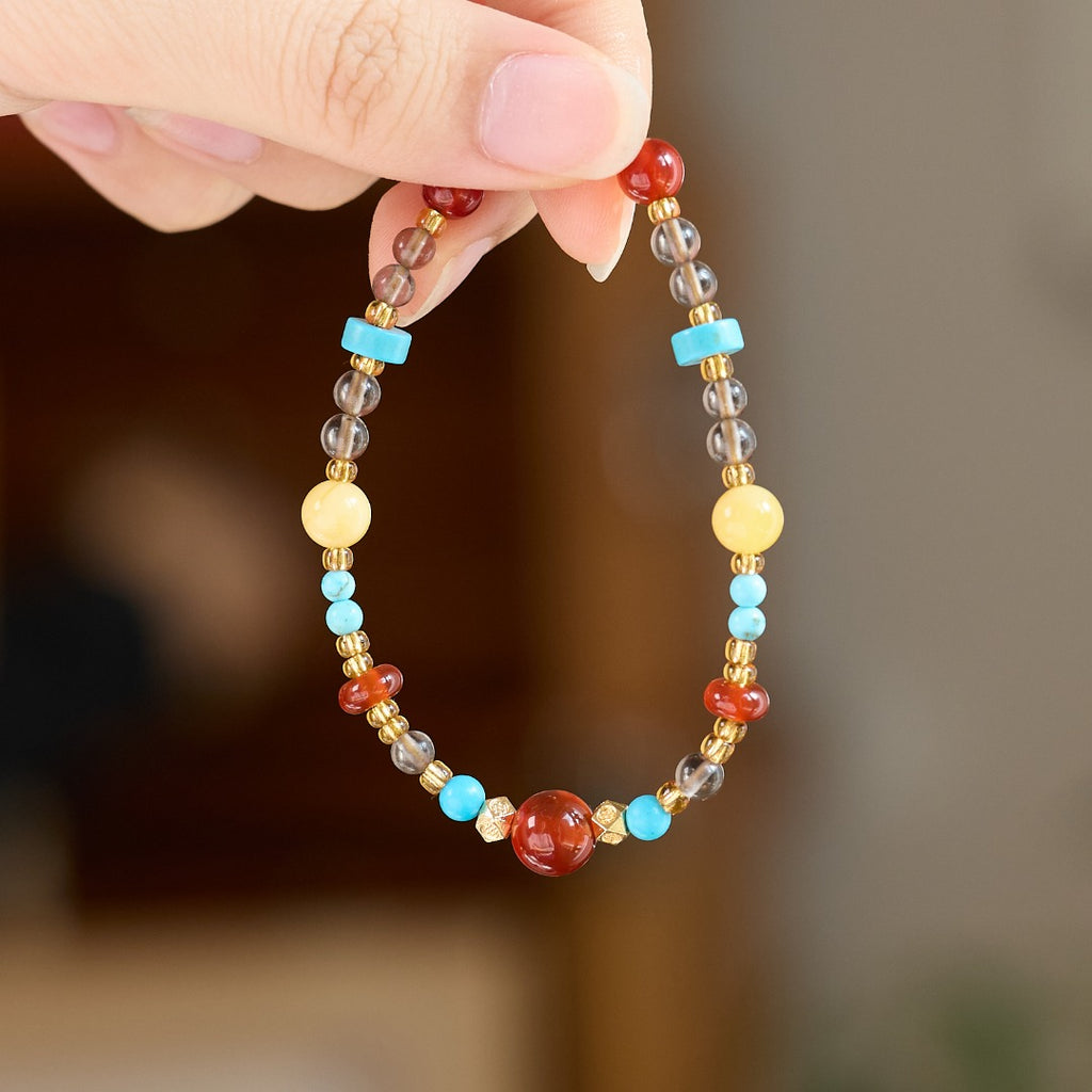 Multi-Gemstone Agate & Turquoise Bracelet