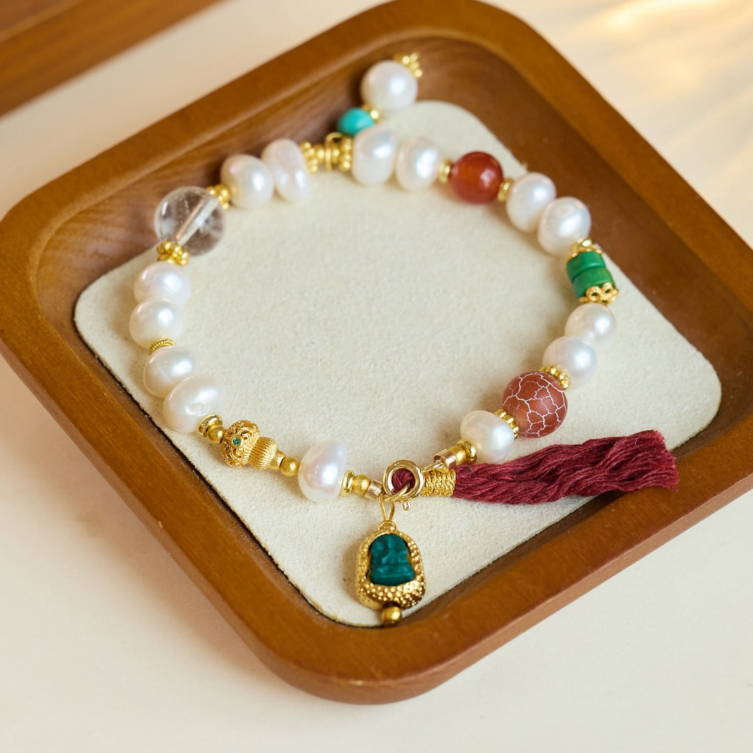 Duo Bao Pearl & Multi-Gemstone Bracelet