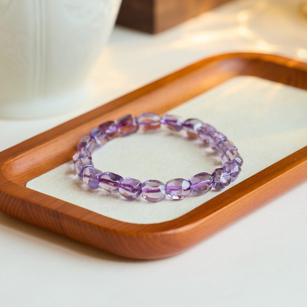 Natural Amethyst Faceted Bracelet