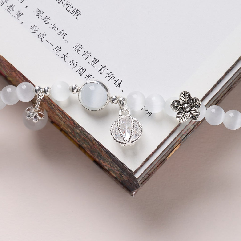 Moonlit Cat Eye Wrap Bracelet