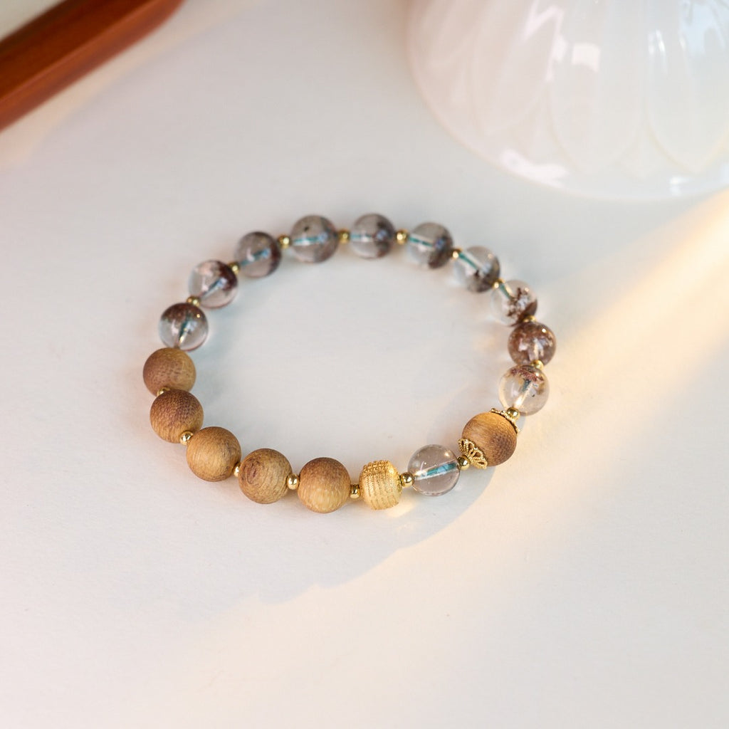 Green Phantom & Qinan Agarwood Bracelet
