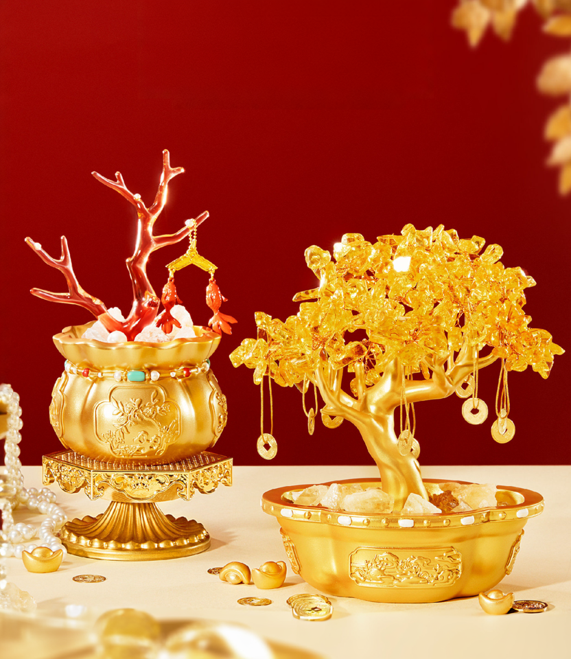 "Imperial Treasure" Money Tree & Red Coral