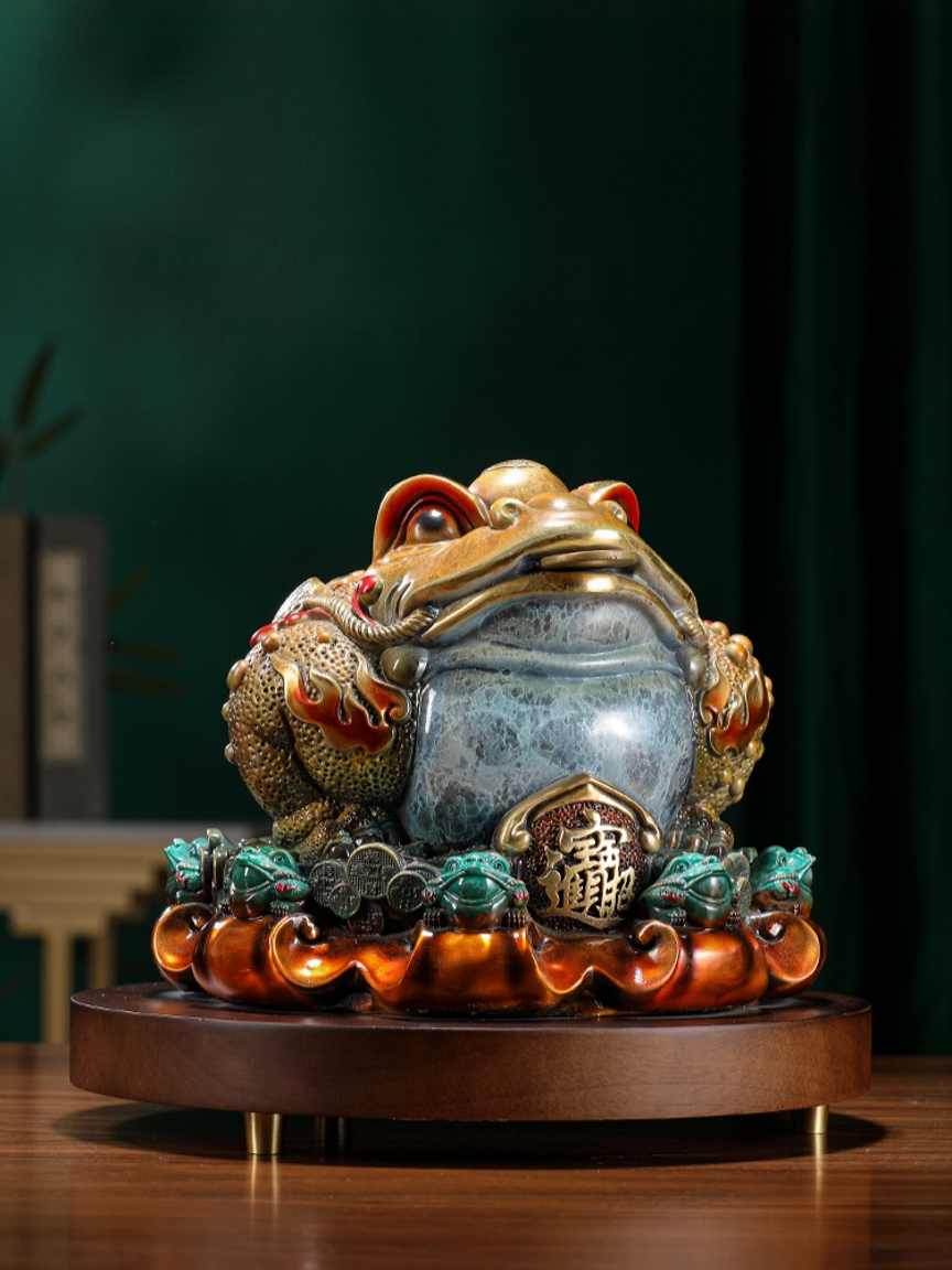 Luxury Brass Money Toad Statue