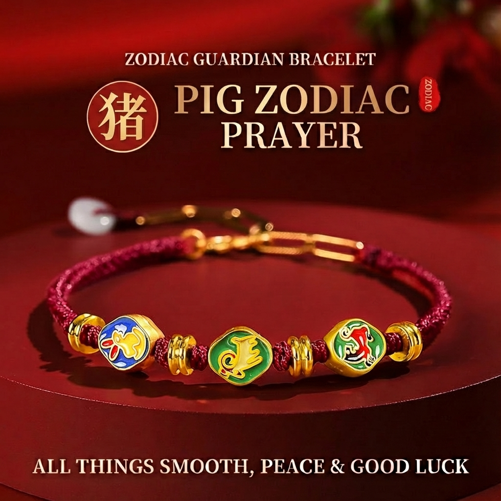 The Pig Zodiac Guardian: Secret Friend & Allies Energy Bracelet