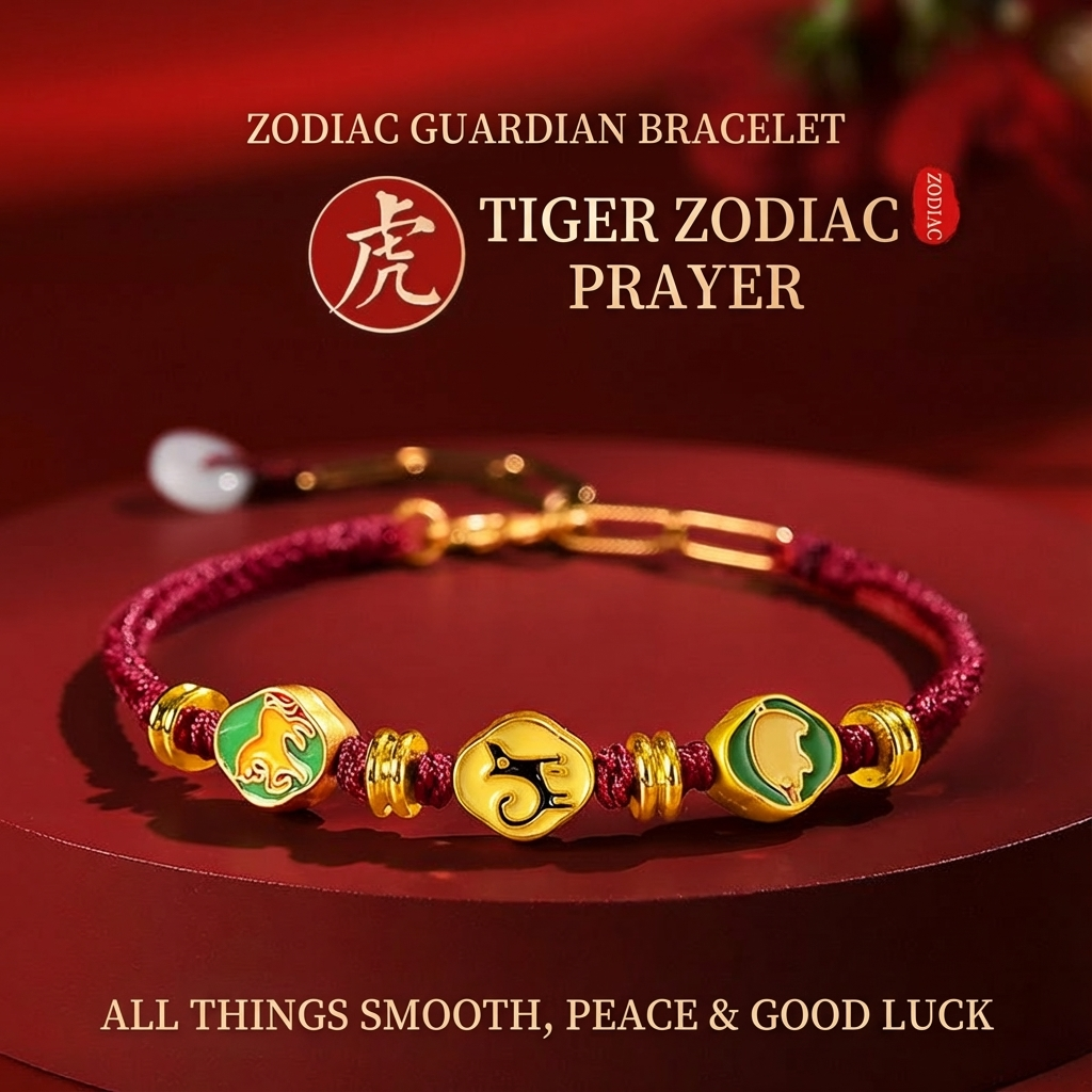 The Tiger Zodiac Guardian: Secret Friend & Allies Energy Bracelet Description: