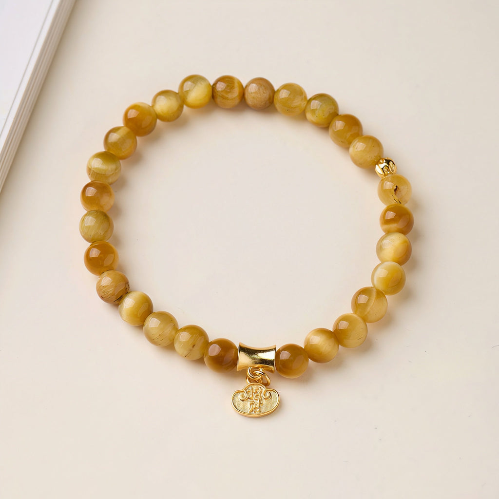 Golden Tiger's Eye Lock Bracelet