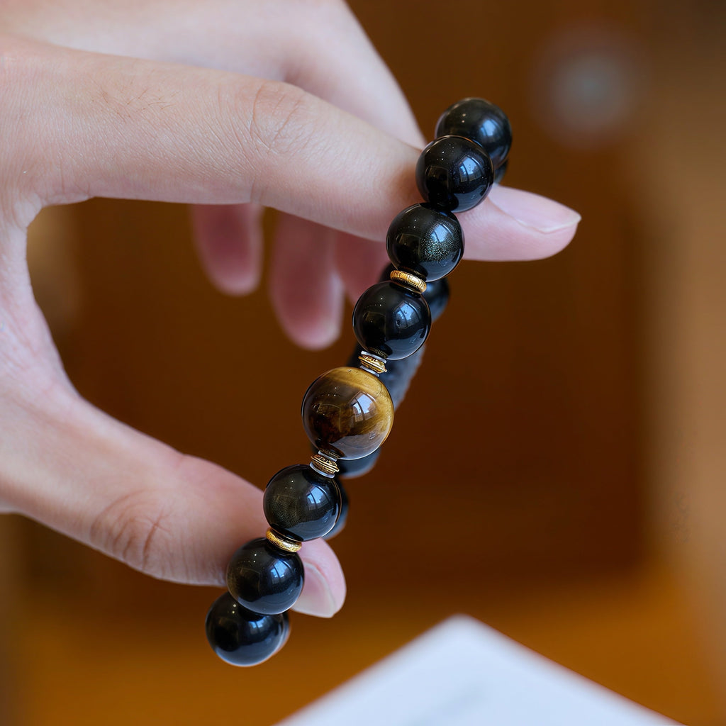 Golden Obsidian & Tiger's Eye Bracelet