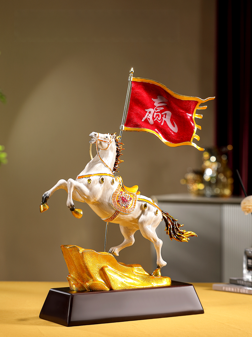 Enamel Horse Statue