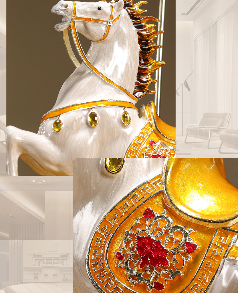 Enamel Horse Statue