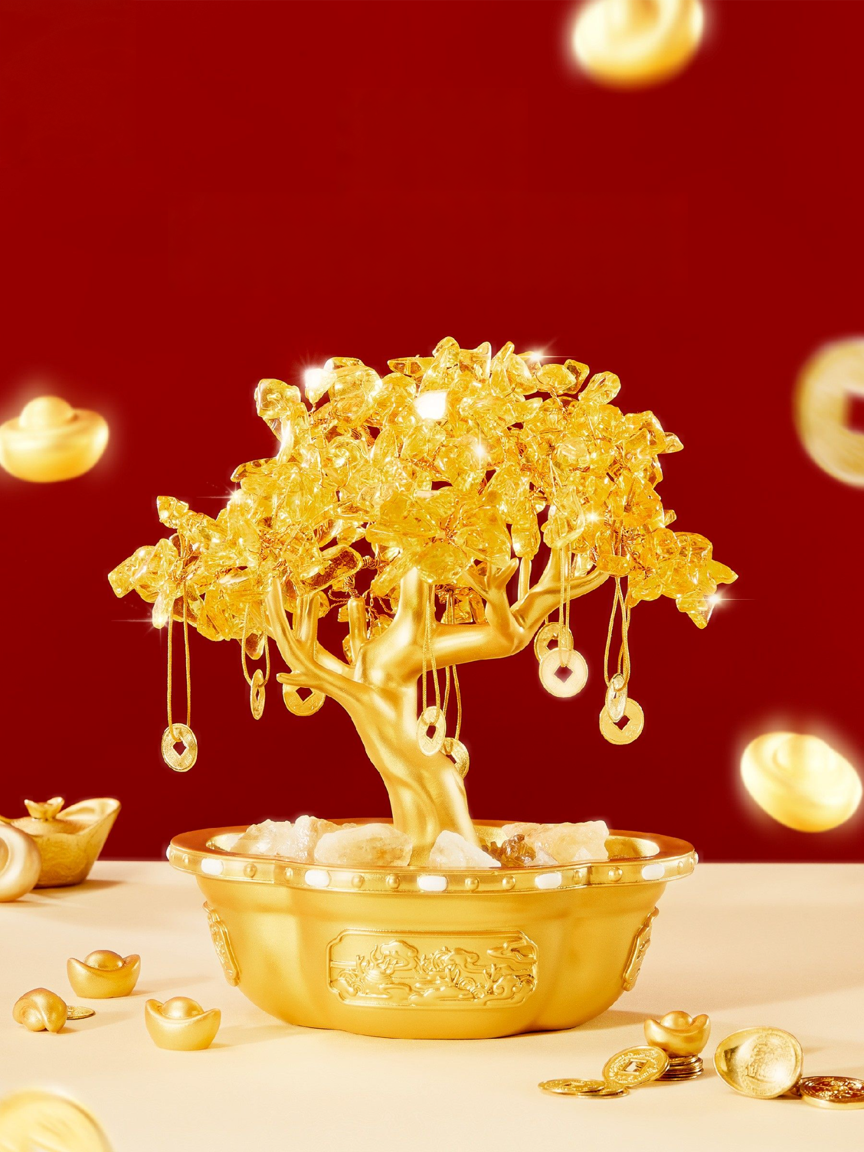 "Imperial Treasure" Money Tree & Red Coral